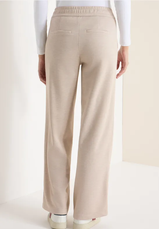 Wide Leg Hose desert beige melange