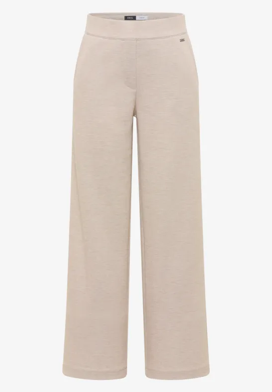 Wide Leg Hose desert beige melange