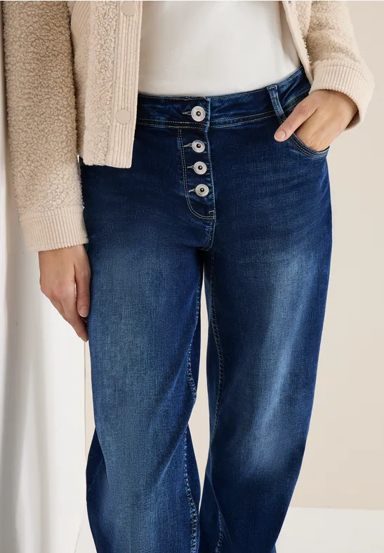Wide Leg Jeans mid blue wash