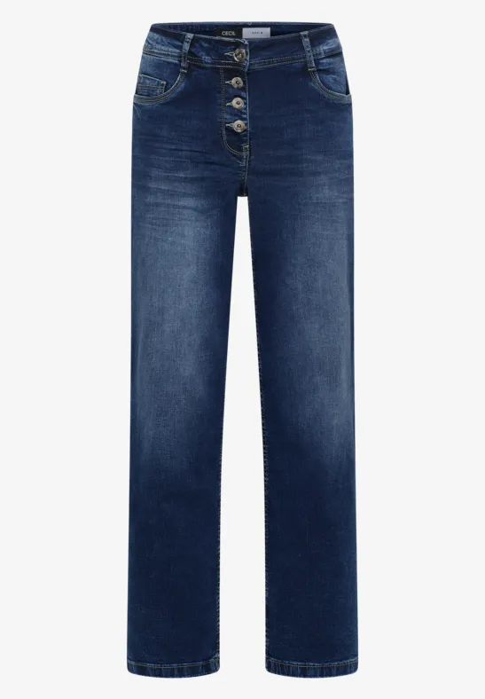 Wide Leg Jeans mid blue wash