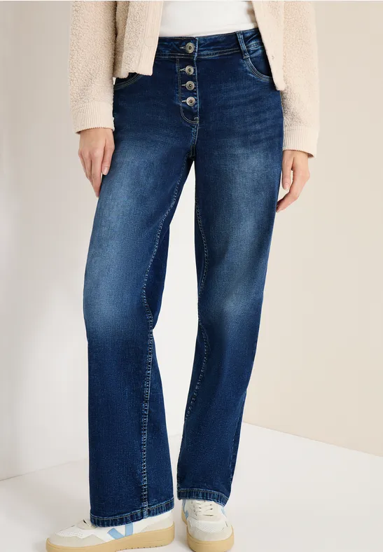 Wide Leg Jeans mid blue wash
