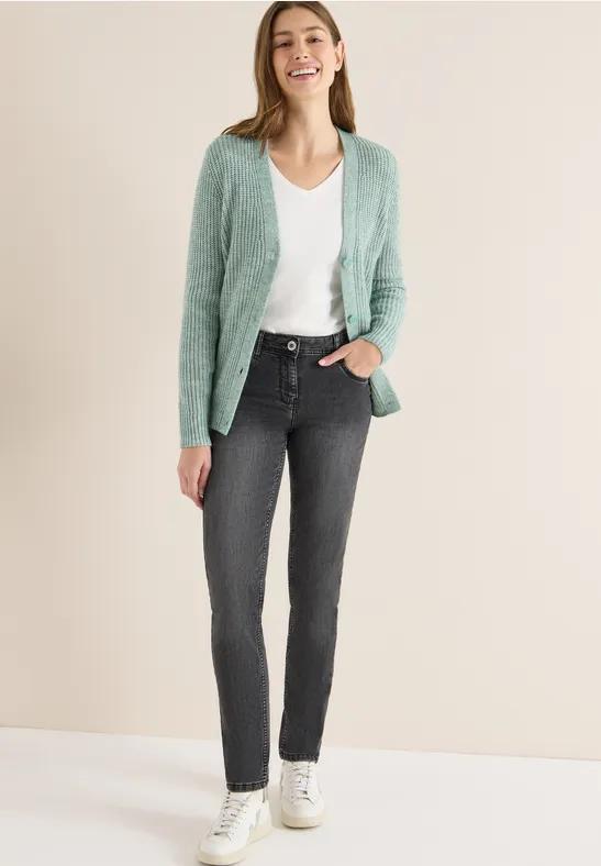 Cozy Jeans im Casual Fit dark grey washed