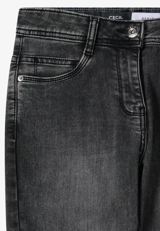 Cozy Jeans im Casual Fit dark grey washed