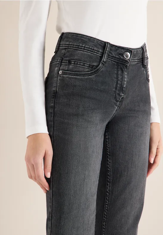 Cozy Jeans im Casual Fit dark grey washed