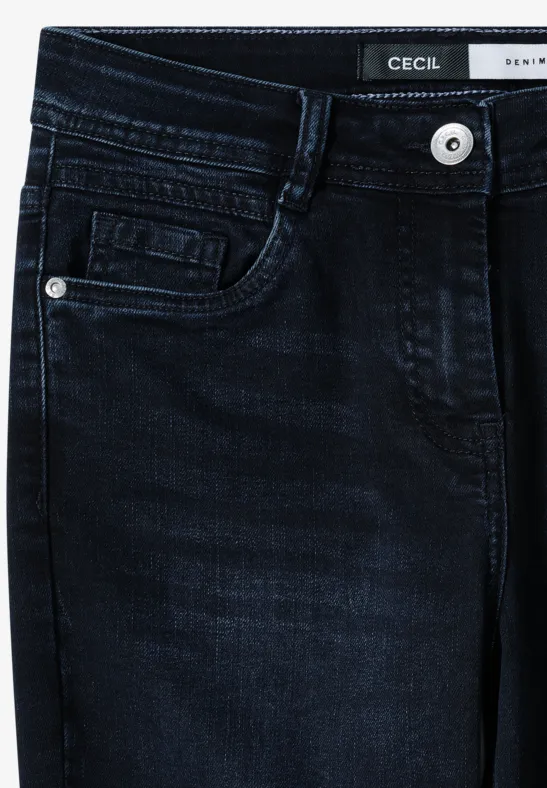 Jeans casual fit dark blue black washed