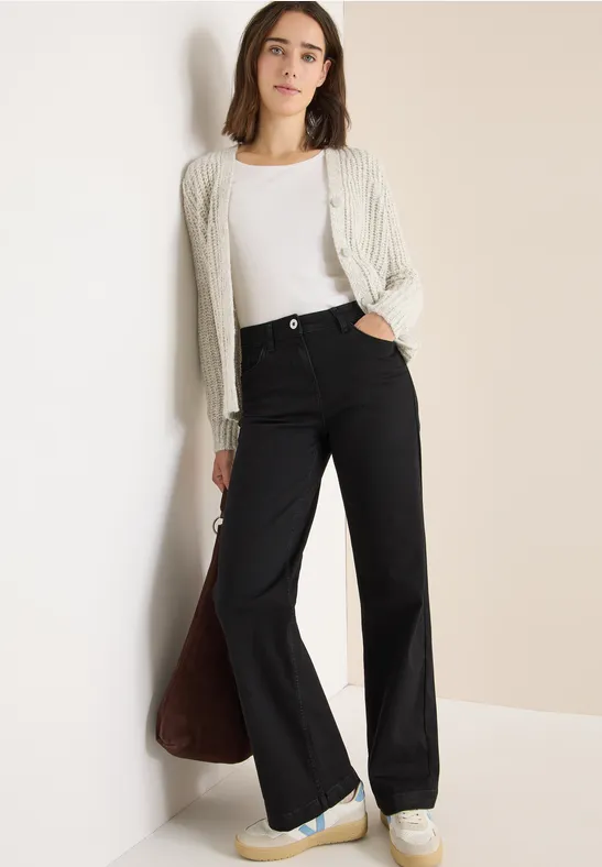Wide Leg Jeans Black
