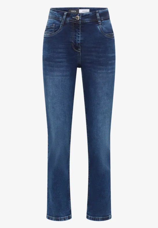 Wide Leg Jeans mid blue wash