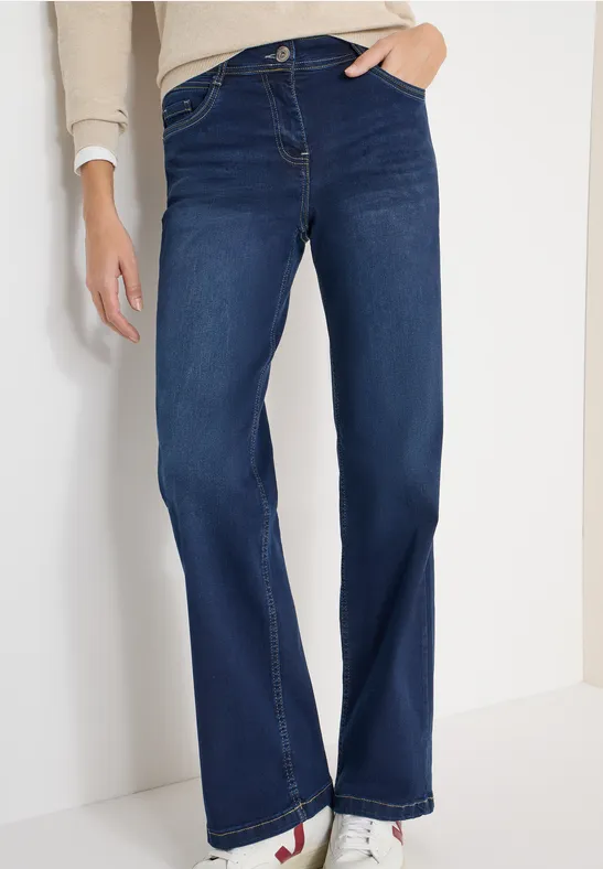 Wide Legs Jeans Dark blue wash