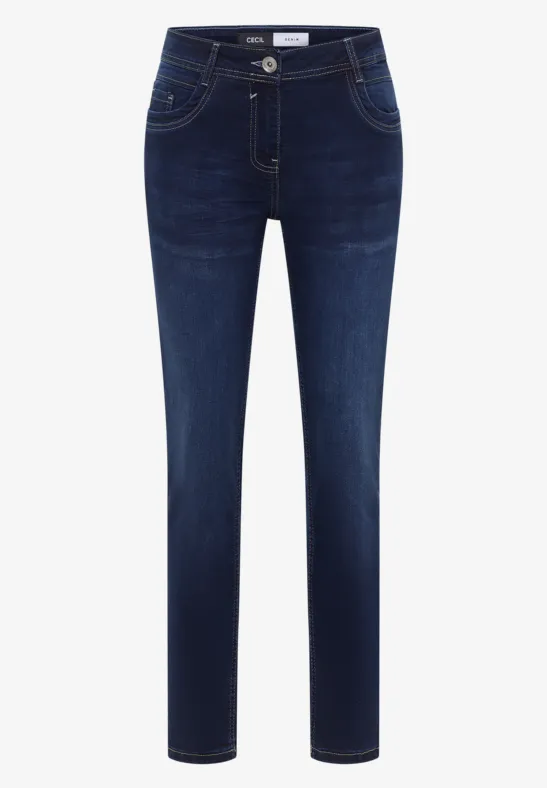 Straight Leg Jeans Dark blue wash