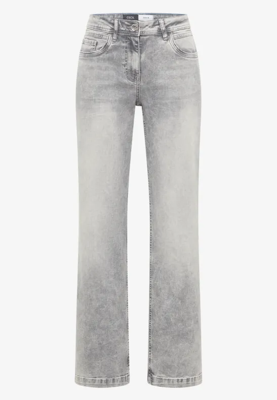 Wide Leg Jeans light grey wash