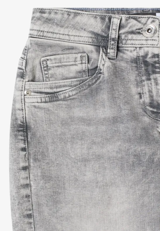 Straight Leg Jeans light grey wash