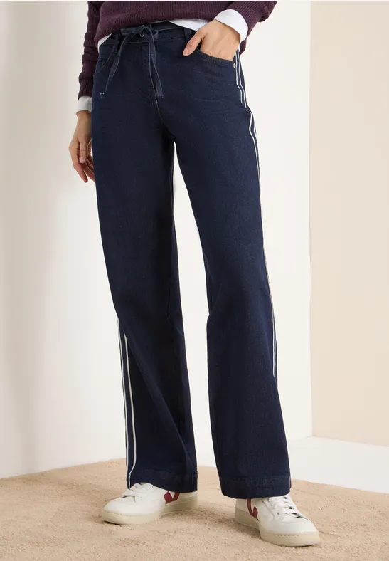 Jeans mit Gallonstreifen rinsed wash