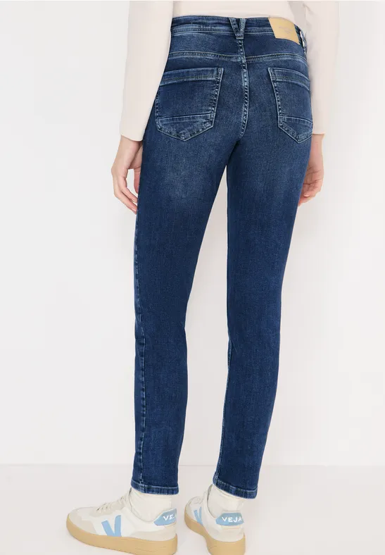 Jeans im Slim Fit mid blue used wash
