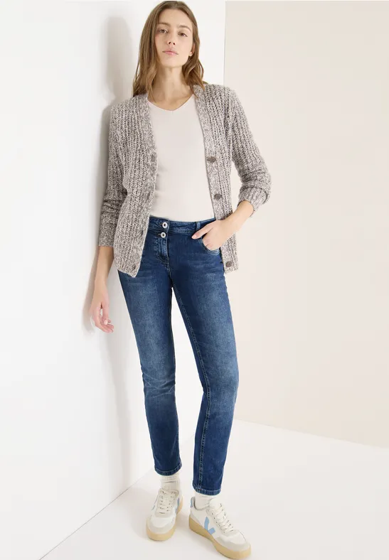 Jeans im Slim Fit mid blue used wash