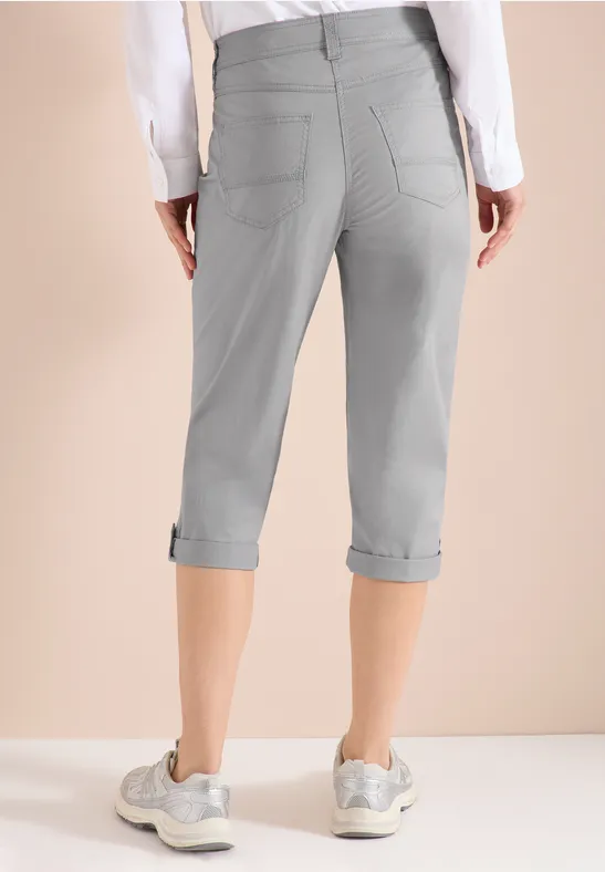 Mid Waist Casual Fit Hose mit Turn Up obelisk grey