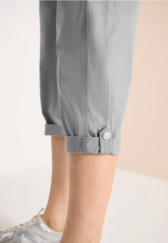 Mid Waist Casual Fit Hose mit Turn Up obelisk grey