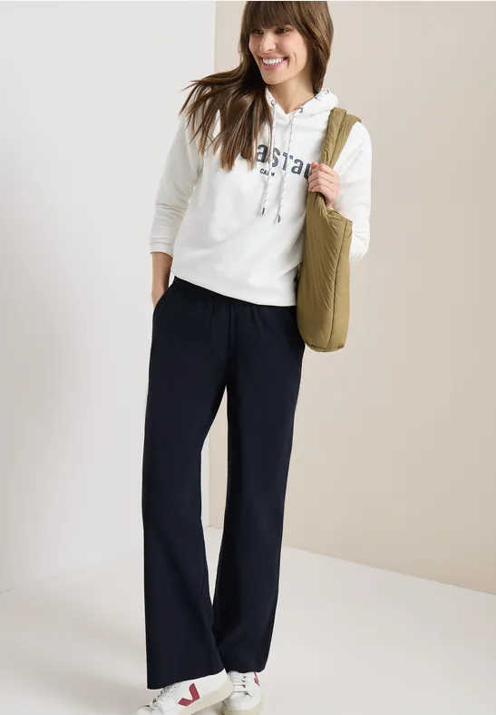 High Waist Wide Leg Pantalon Loose Fit universal blue