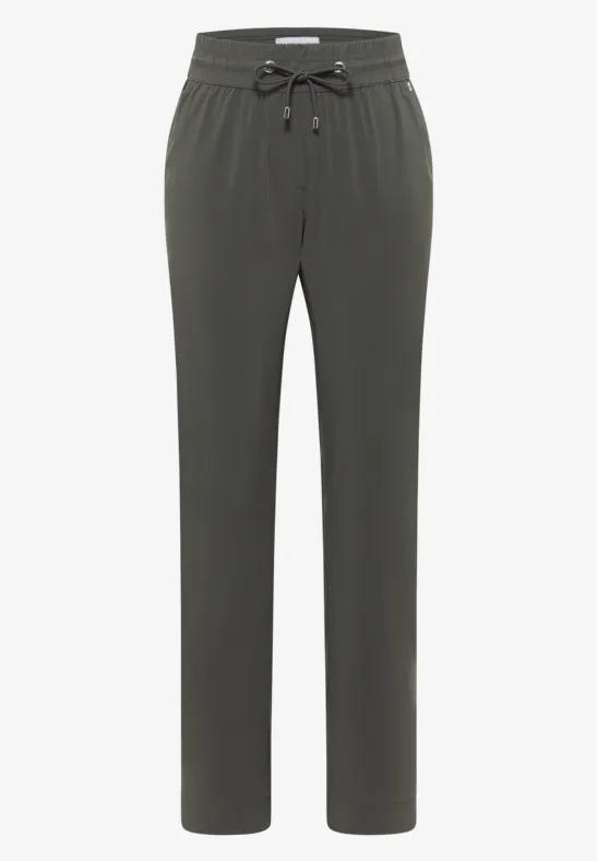 Leichte Hose im Casual Fit mit Stretch clear khaki