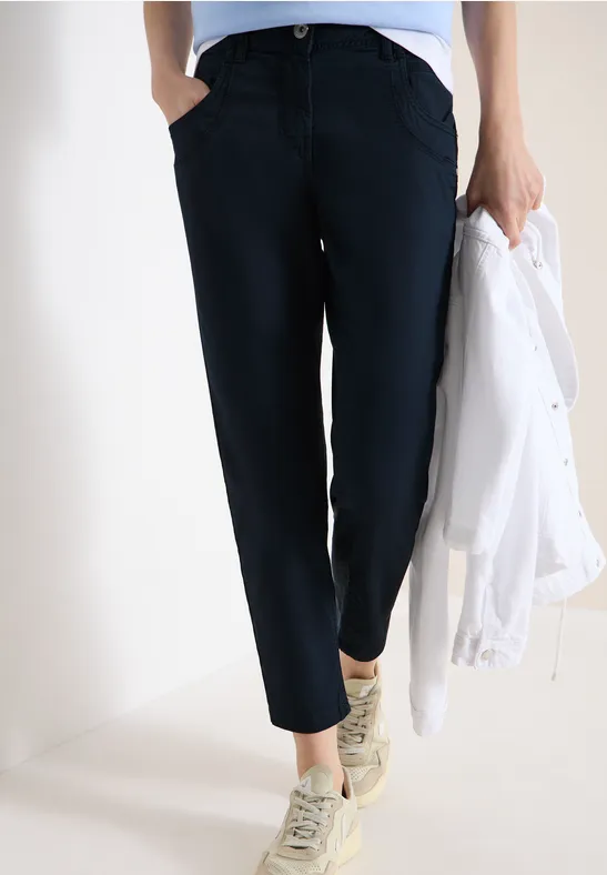 Mid Waist Slim Leg Hose im Casual Fit universal blue