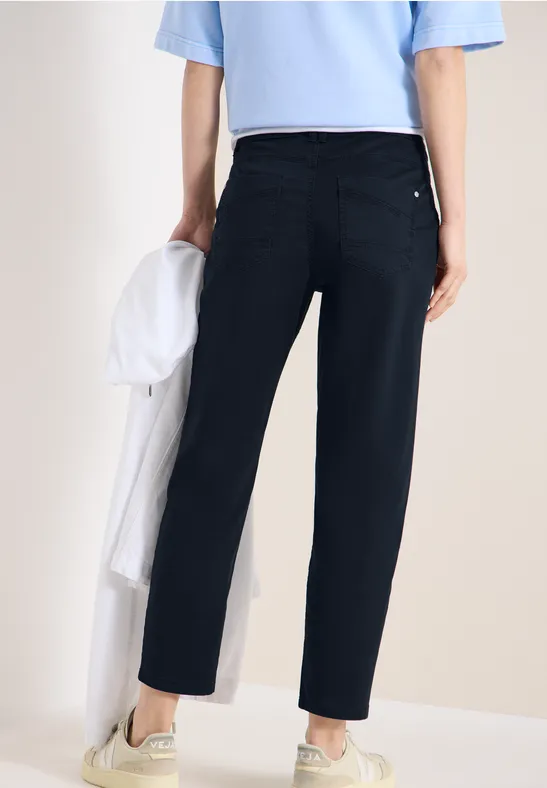 Mid Waist Slim Leg Hose im Casual Fit universal blue