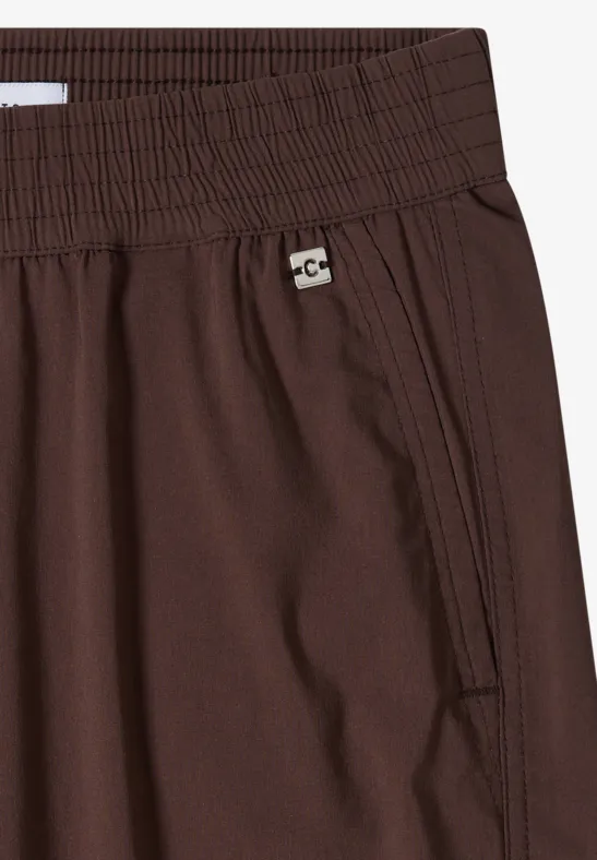 High Waist Wide Leg Hose im Loose Fit brown cacao