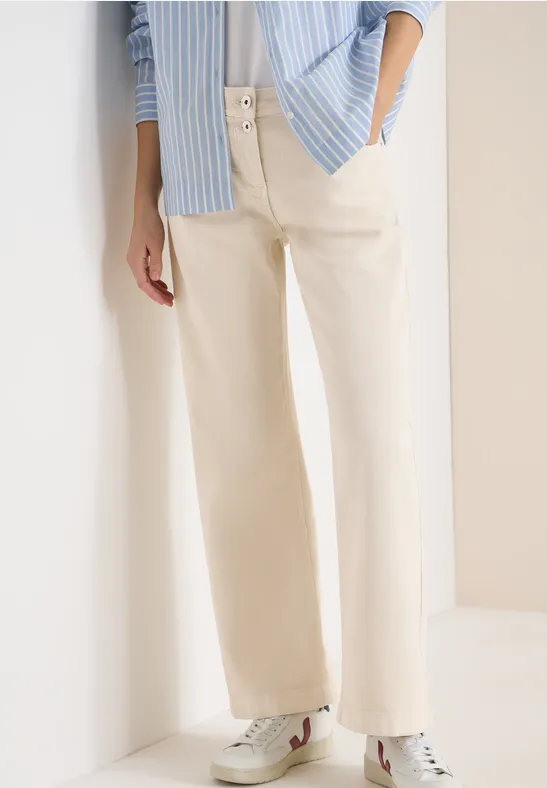 Wide Legs Jeans pearl beige