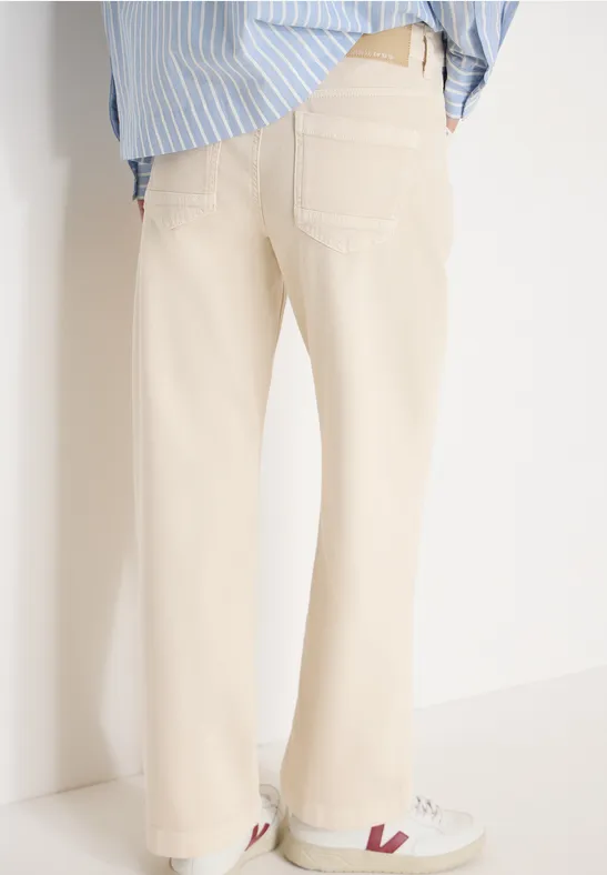 Wide Legs Jeans pearl beige