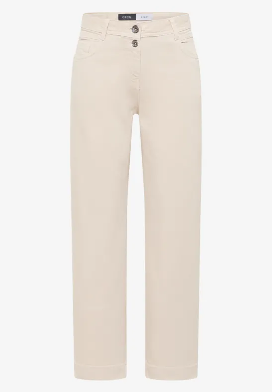 Wide Legs Jeans pearl beige