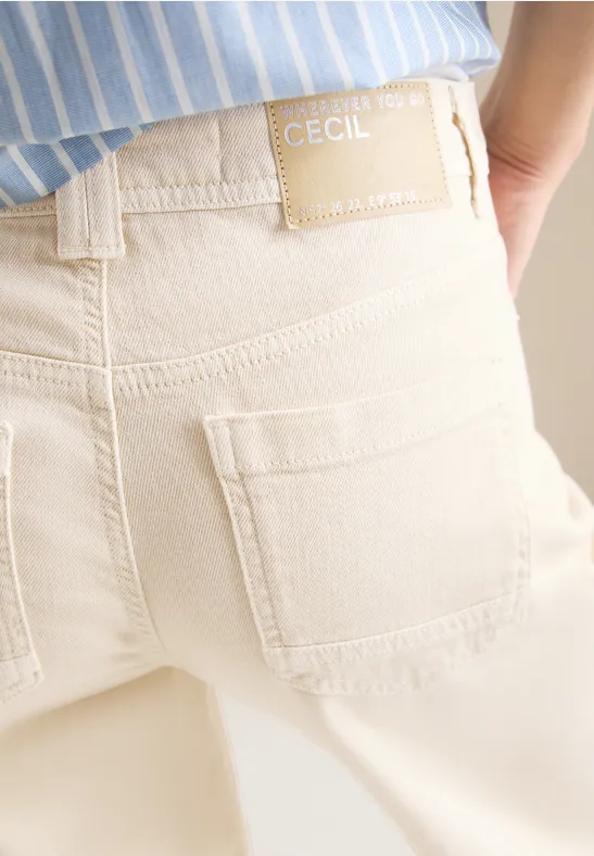 Wide Legs Jeans pearl beige