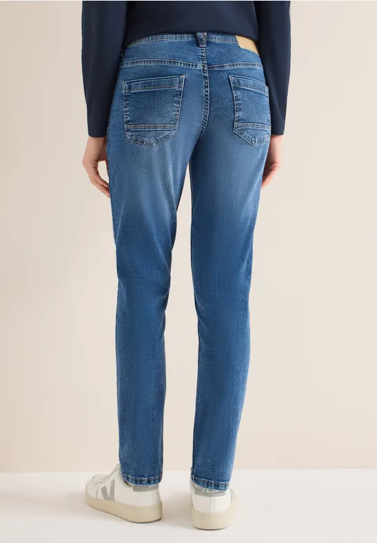 Straight Leg Jeans mid blue wash