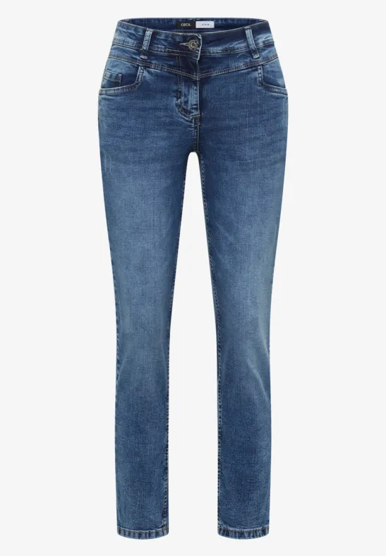 Straight Leg Jeans mid blue wash