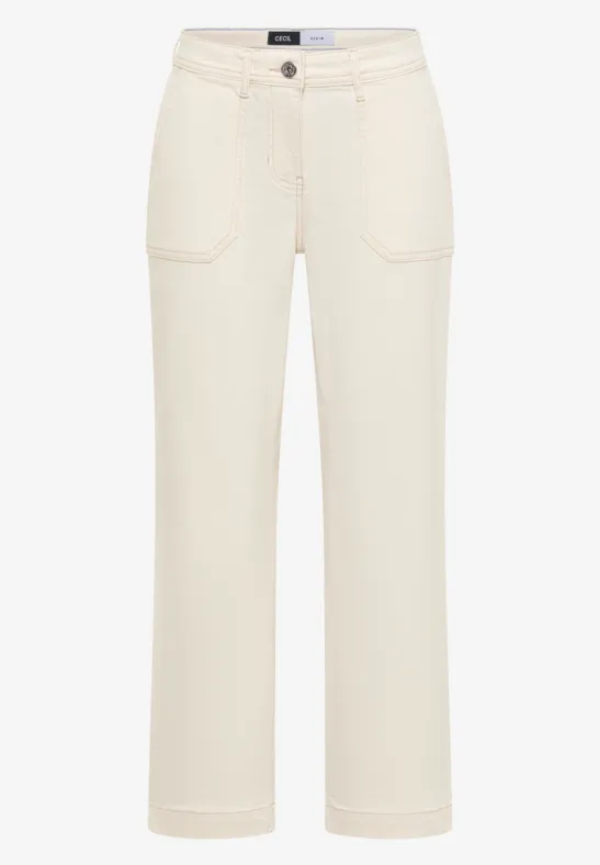 Patch Pocket Jeans pearl beige