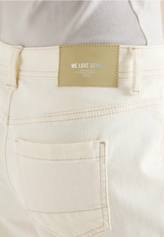 Patch Pocket Jeans pearl beige