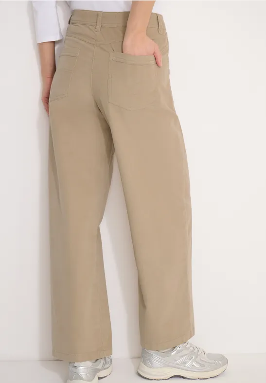 Wide Legs Pantalon silvery beige