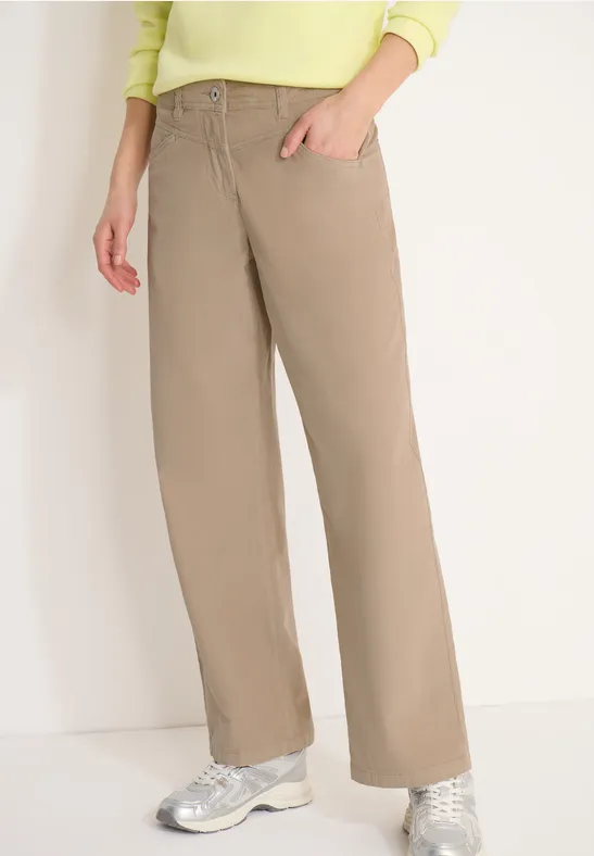 Wide Legs Pantalon silvery beige