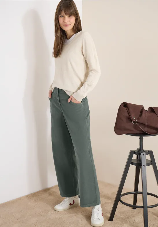 Wide Legs Pantalon chlorella green