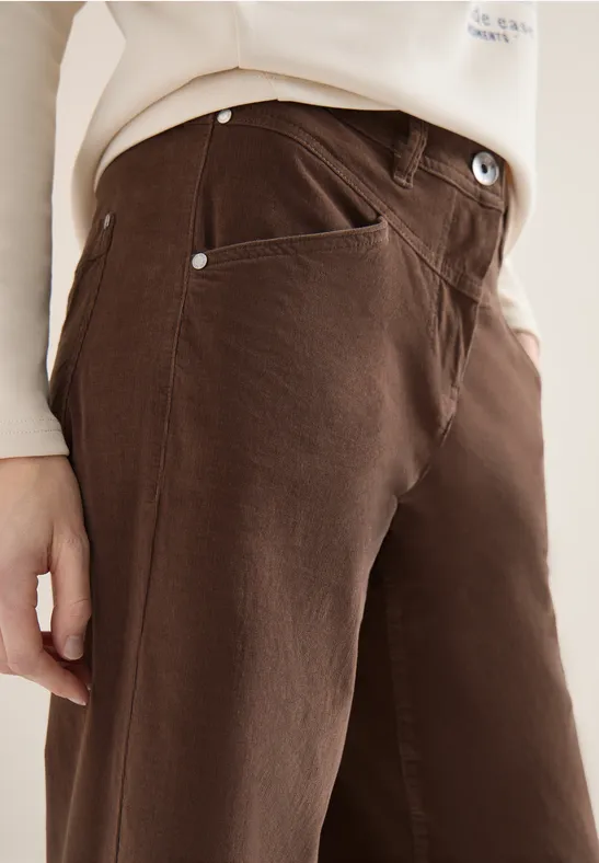 Wide Legs Pantalon urban taupe
