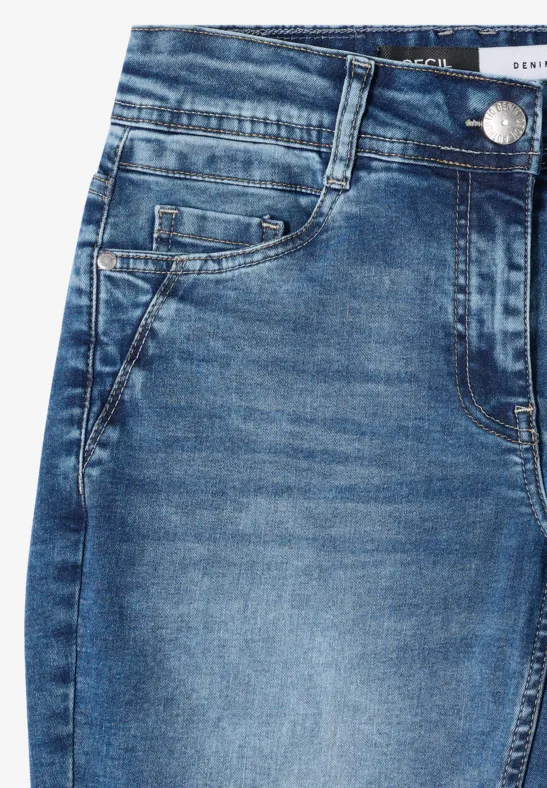 Straight Leg Jeans mid blue wash