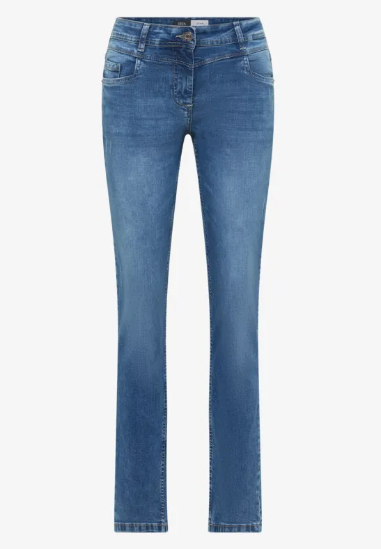 Straight Leg Jeans mid blue wash