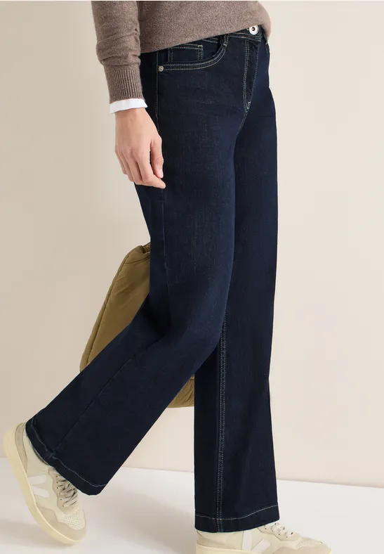 Wide Legs Jeans rinsed wash