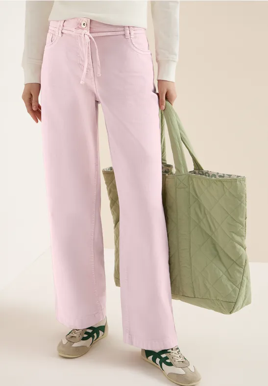 High Waist Wide Leg Jeans im Loose Fit light blush rose
