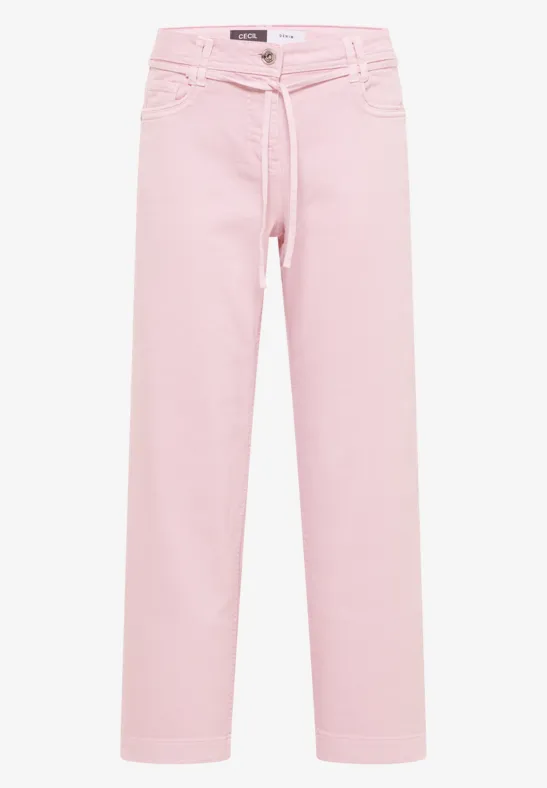 High Waist Wide Leg Jeans im Loose Fit light blush rose