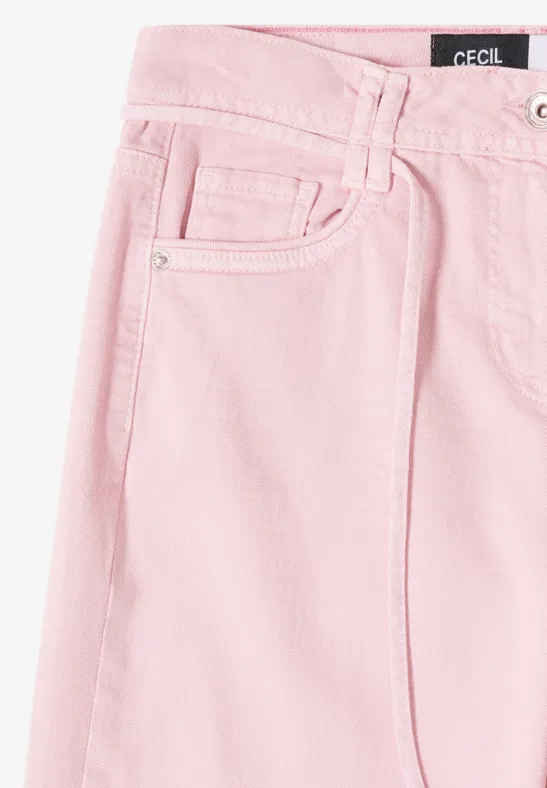 High Waist Wide Leg Jeans im Loose Fit light blush rose