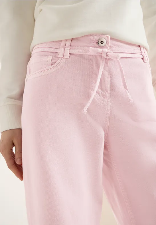 High Waist Wide Leg Jeans im Loose Fit light blush rose