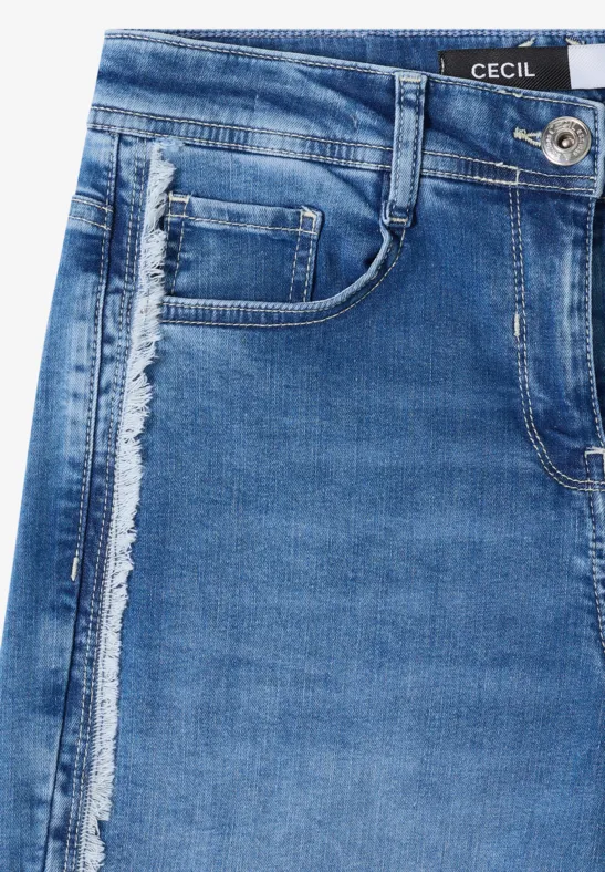 High Waist Wide Leg Jeans im Slim Fit light blue washed