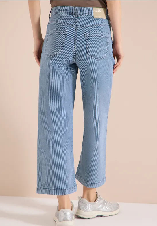 7/8 Wide Leg Jeans im Loose Fit vanilla white