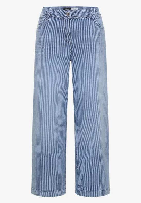 7/8 Wide Leg Jeans im Loose Fit vanilla white