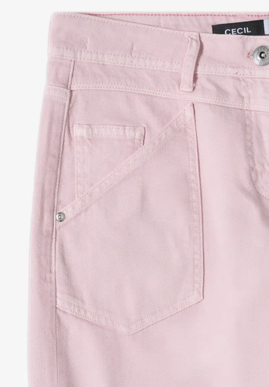 High Waist Barrel Leg Jeans im Loose Fit light blush rose