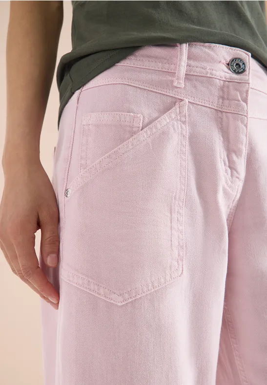 High Waist Barrel Leg Jeans im Loose Fit light blush rose