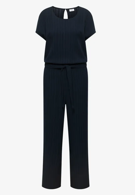 Straight Leg Jumpsuit mit Struktur universal blue